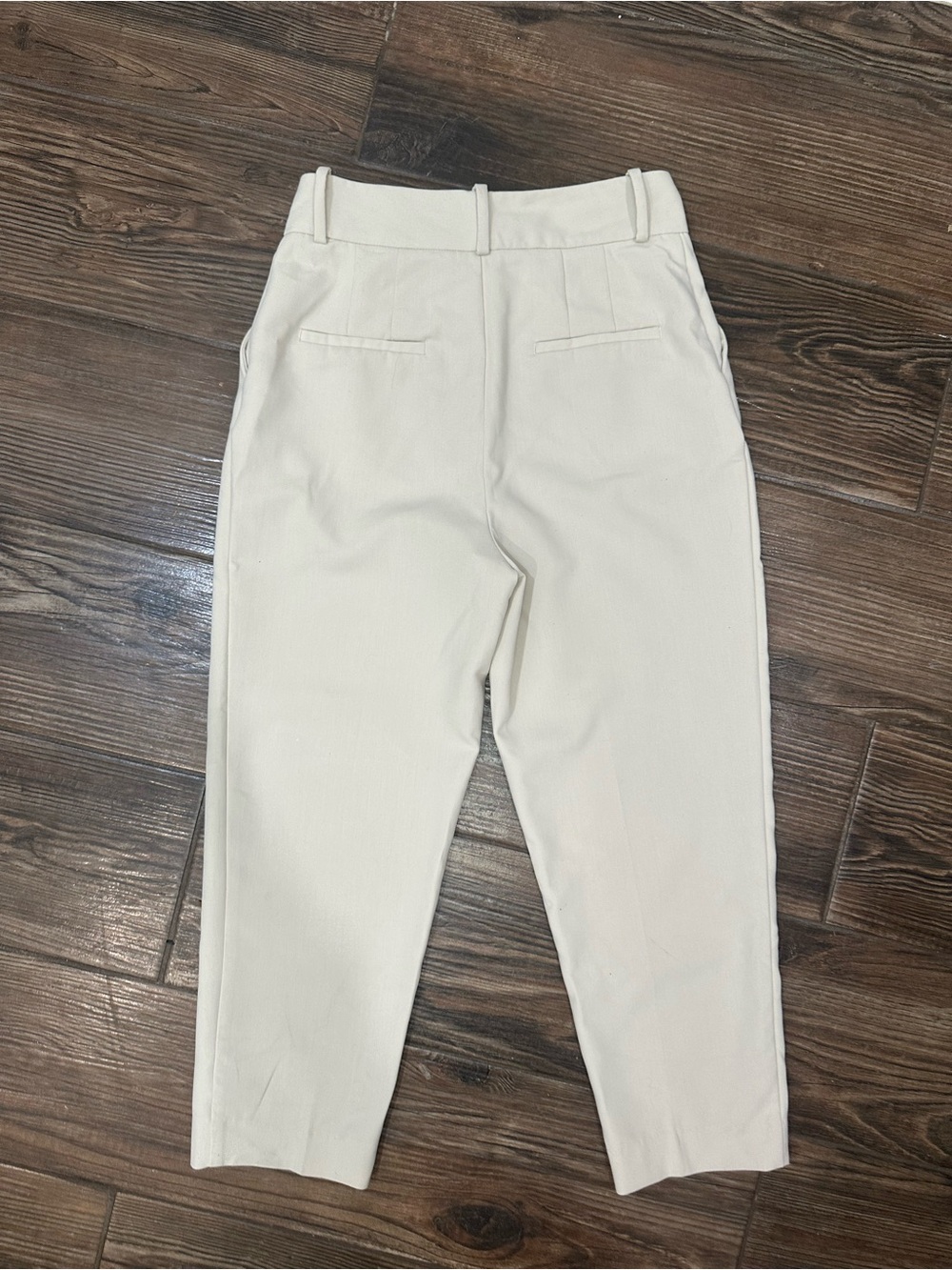 Zara Women's Cream Straight-Leg Trousers - Picture 9 of 14